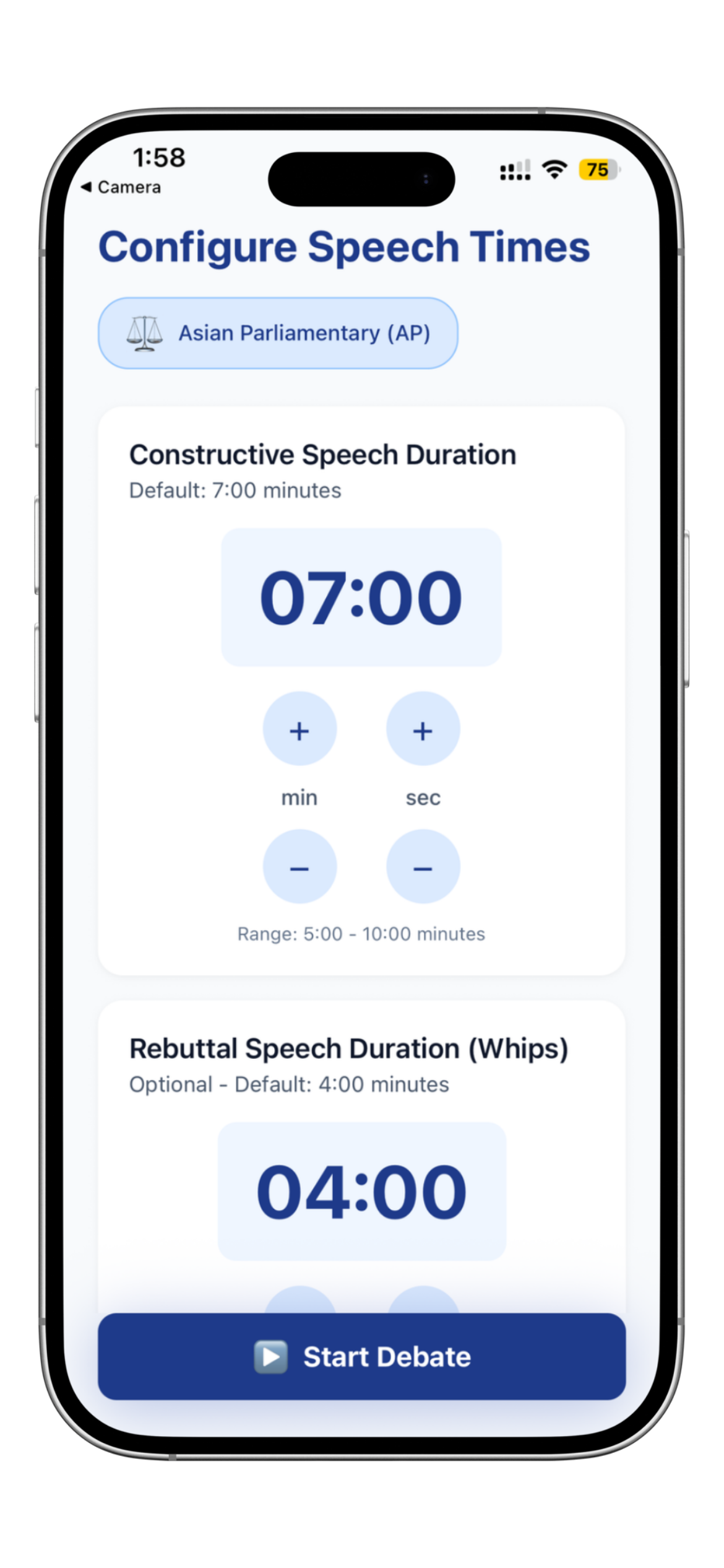 APBP Debate Timer App